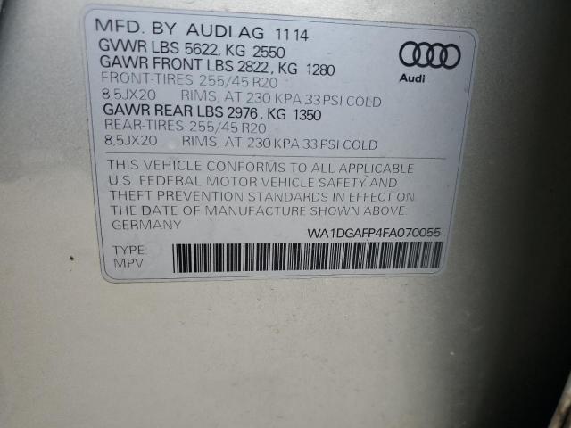 WA1DGAFP4FA070055 - 2015 AUDI Q5 PREMIUM PLUS SILVER photo 14