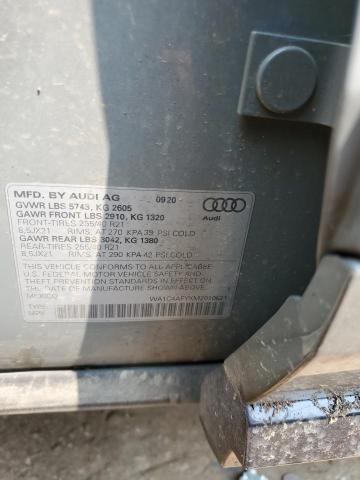 WA1C4AFYXM2010821 - 2021 AUDI SQ5 PRESTIGE GRAY photo 12