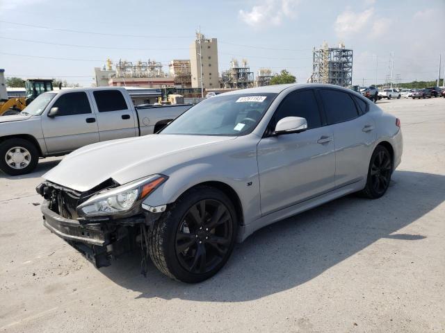 JN1BY1AP1JM180573 - 2018 INFINITI Q70 3.7 LUXE GRAY photo 1