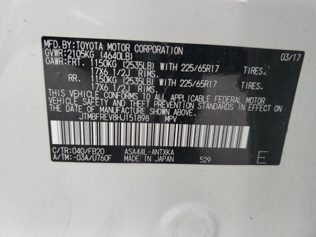 JTMBFREV8HJ151898 - 2017 TOYOTA RAV4 LE Ağ foto 13