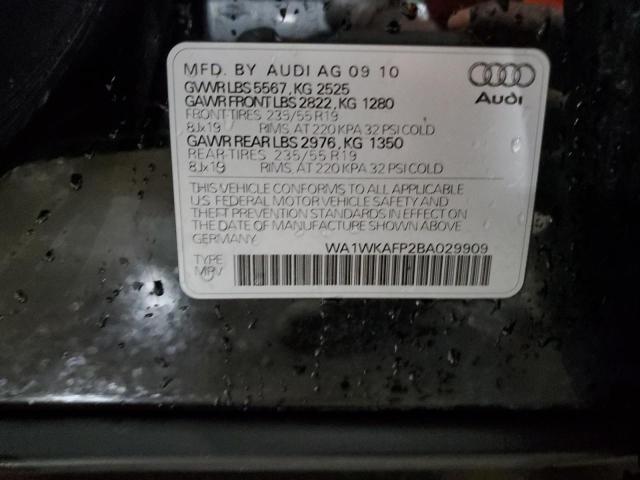 WA1WKAFP2BA029909 - 2011 AUDI Q5 PRESTIGE 黑色 照片 12