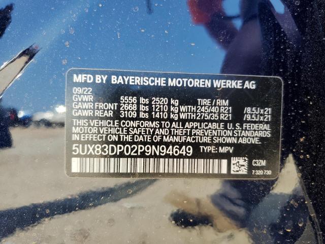 5UX83DP02P9N94649 - 2023 BMW X3 XDRIVEM40I BLUE photo 12