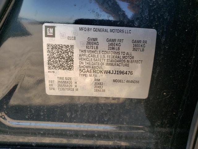 5GAERDKW4JJ196476 - 2018 BUICK ENCLAVE AVENIR BLACK photo 13