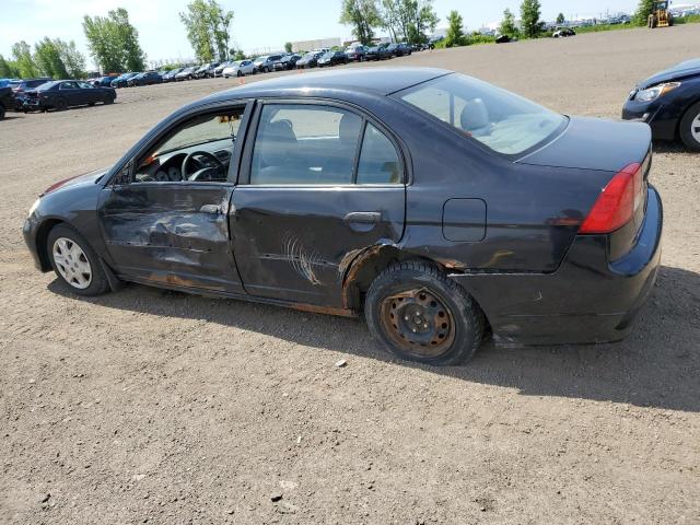 2HGES16325H013537 - 2005 HONDA CIVIC DX VP BLACK photo 2