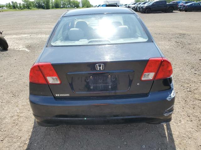 2HGES16325H013537 - 2005 HONDA CIVIC DX VP BLACK photo 6