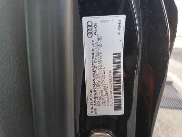 WAUVVAFR3CA002730 - 2012 AUDI S5 PRESTIGE 黑色 照片 12