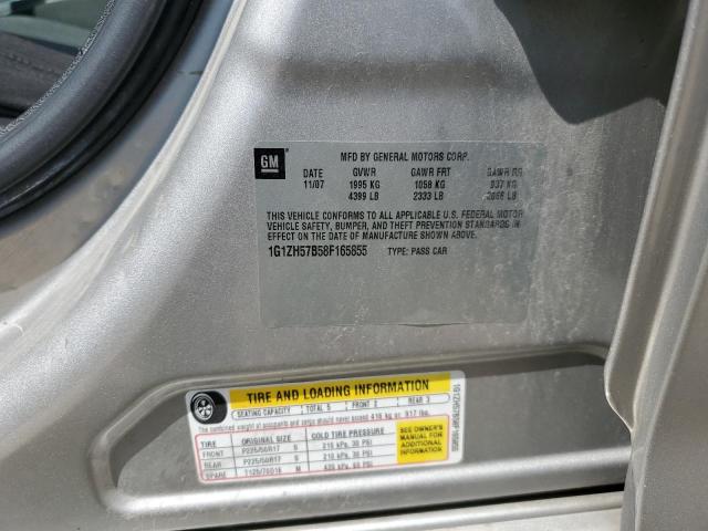 1G1ZH57B58F165855 - 2008 CHEVROLET MALIBU 1LT Күміс фото 12