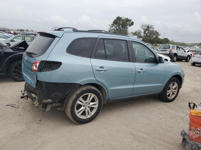 5XYZK4AG4BG041751 - 2011 HYUNDAI SANTA FE LIMITED BLUE photo 3