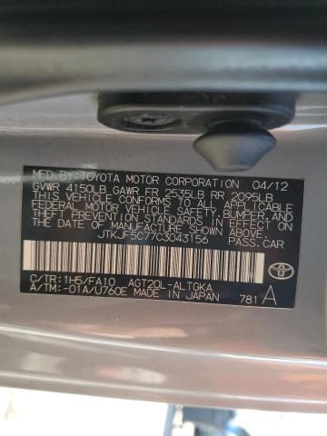 JTKJF5C77C3043156 - 2012 TOYOTA SCION TC Boz foto 13