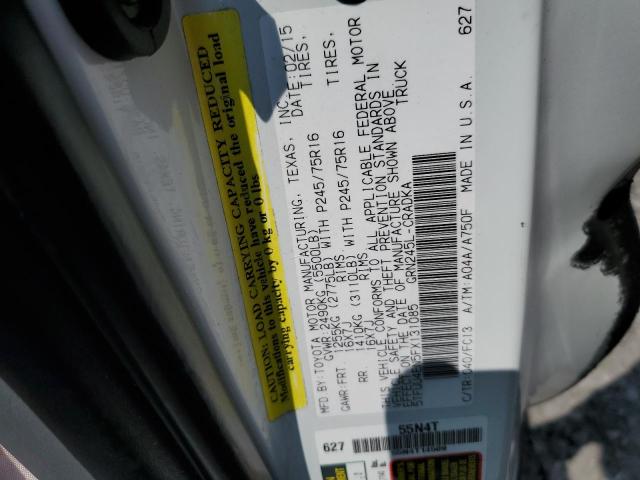 5TFUU4EN5FX131085 - 2015 TOYOTA TACOMA ACCESS CAB თეთრი ფოტო 12