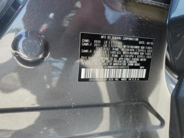 4S4WMARD5K3403172 - 2019 SUBARU ASCENT TOURING Gri fotoğraf 13