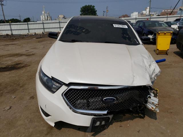 1FAHP2KT9FG189738 - 2015 FORD TAURUS SHO WHITE photo 5