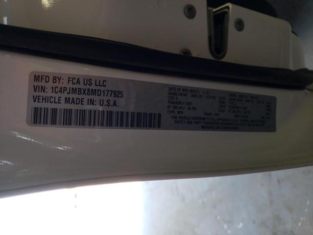 1C4PJMBX8MD177925 - 2021 JEEP CHEROKEE TRAILHAWK WHITE photo 12