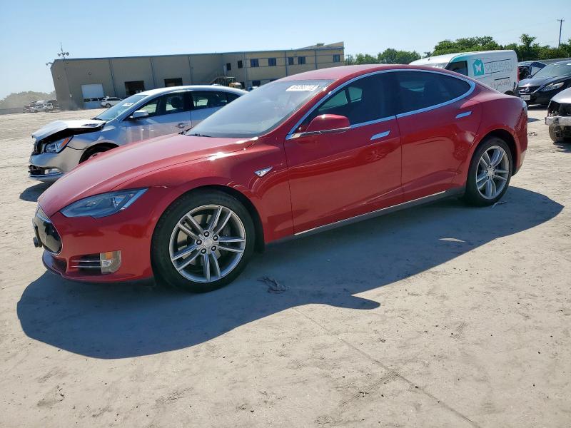 5YJSA1E25FF103267 - 2015 TESLA MODEL S RED photo 1