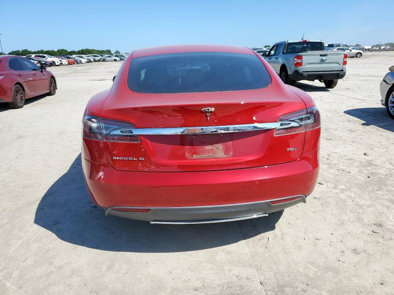 5YJSA1E25FF103267 - 2015 TESLA MODEL S RED photo 6