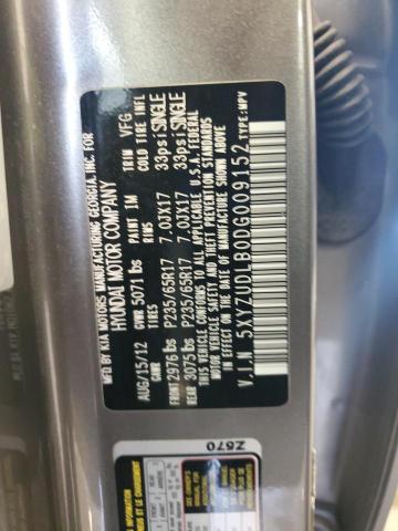 5XYZUDLB0DG009152 - 2013 HYUNDAI SANTA FE S 灰色 照片 13