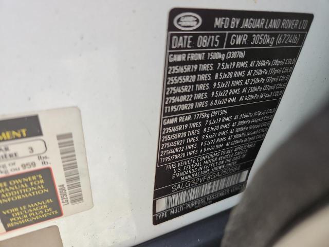 SALGS2VF8GA250584 - 2016 LAND ROVER RANGE ROVE HSE WHITE photo 13