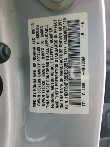 19XFB4F35DE203914 - 2013 HONDA CIVIC HYBRID L SILVER photo 12