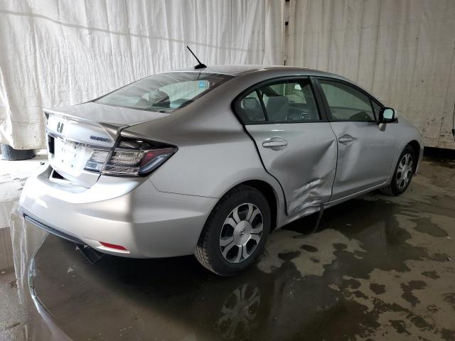 19XFB4F35DE203914 - 2013 HONDA CIVIC HYBRID L SILVER photo 3