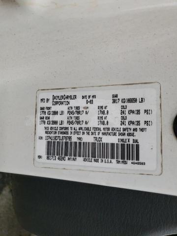 1D7HU18D73J678785 - 2003 DODGE RAM 1500 ST WHITE photo 12