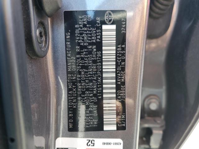 4T1G11AK3PU091796 - 2023 TOYOTA CAMRY SE NIGHT SHADE CHARCOAL photo 12