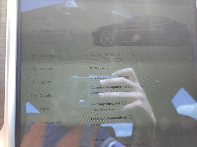 5YJSA1E22FF114419 - 2015 TESLA MODEL S 黑色 照片 9