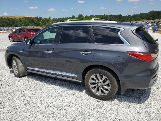 5N1CL0MM8EC514293 - 2014 INFINITI QX60 HYBRID GRAY photo 2