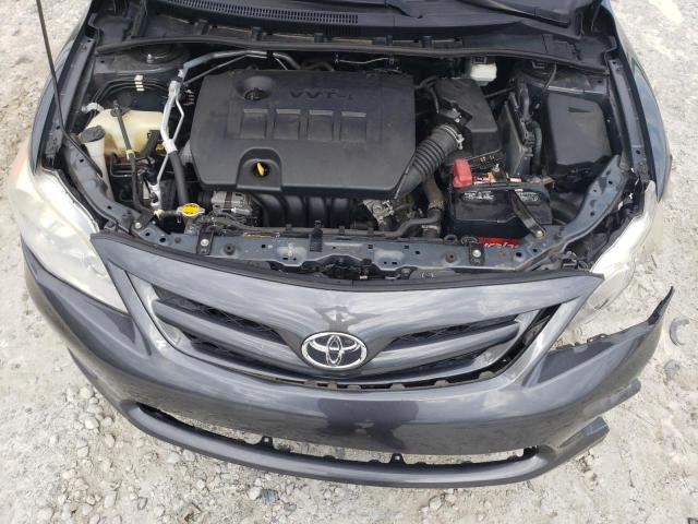 2T1BU4EE1CC837021 - 2012 TOYOTA COROLLA BASE GRAY photo 11