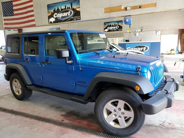 1C4BJWDG7FL597509 - 2015 JEEP WRANGLER U SPORT BLUE photo 4