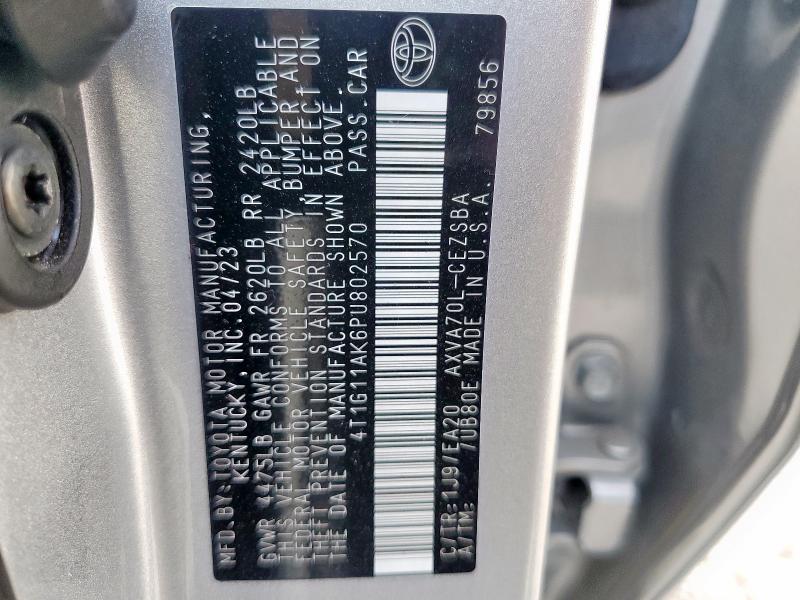 4T1G11AK6PU802570 - 2023 TOYOTA CAMRY SE NIGHT SHADE SILVER photo 12