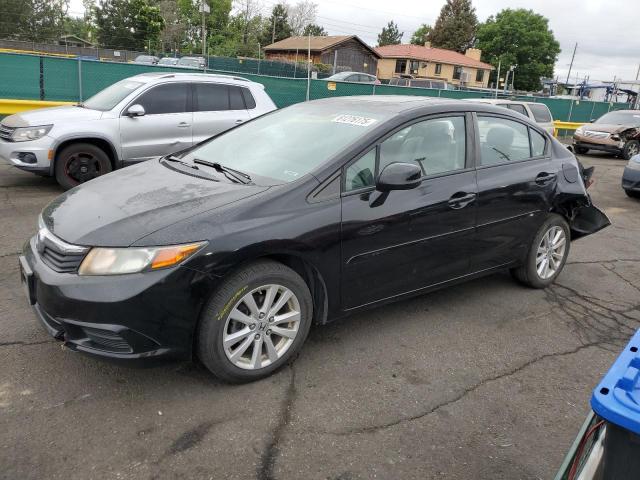 2HGFB2F92CH593612 - 2012 HONDA CIVIC EXL BLACK photo 1