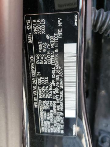 YV440MDR6H2105737 - 2017 VOLVO XC60 T5 DYNAMIC შავი ფოტო 13