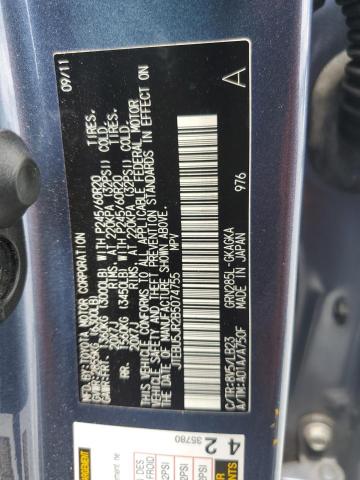 JTEBU5JR2B5074755 - 2011 TOYOTA 4RUNNER SR5 BLUE photo 14