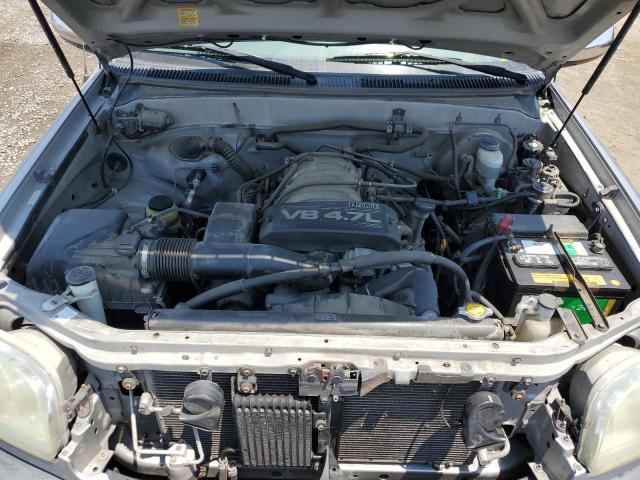 5TBRT34172S302347 - 2002 TOYOTA TUNDRA ACCESS CAB ვერცხლისფერი ფოტო 11