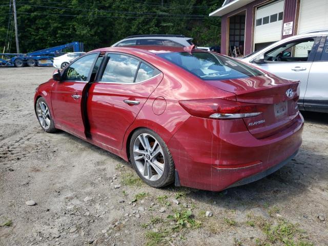 KMHD84LF2HU284877 - 2017 HYUNDAI ELANTRA SE RED photo 2