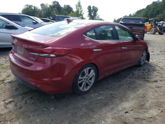 KMHD84LF2HU284877 - 2017 HYUNDAI ELANTRA SE RED photo 3