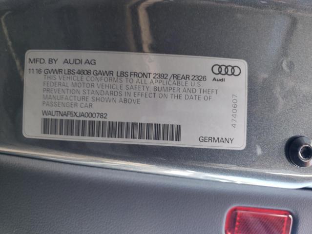 WAUTNAF5XJA000782 - 2018 AUDI A5 PREMIUM PLUS S-LINE GRAY photo 13