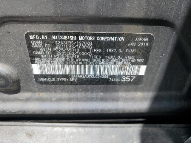 JA4AR3AU7KU024296 - 2019 MITSUBISHI OUTLANDER ES SILVER photo 13