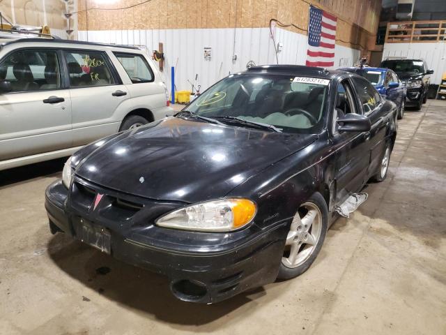 1G2NV52E0YC560211 - 2000 PONTIAC GRAND AM GT1 BLACK photo 2