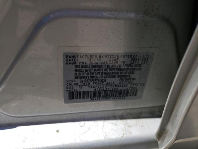 3N1AB7AP0FY243232 - 2015 NISSAN SENTRA S SILVER photo 12