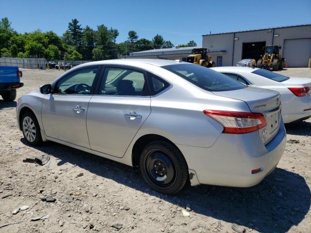 3N1AB7AP0FY243232 - 2015 NISSAN SENTRA S SILVER photo 2