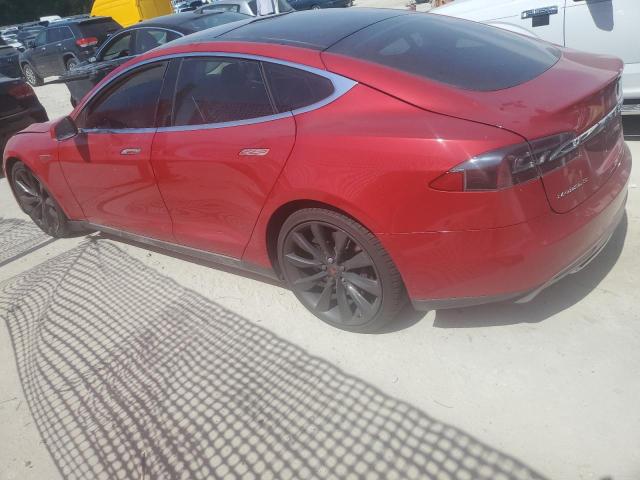 5YJSA1H19EFP27946 - 2014 TESLA MODEL S 红色 照片 2