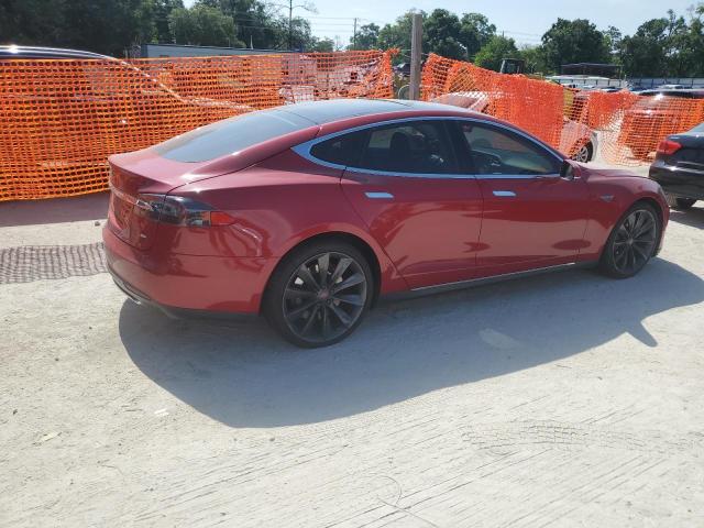 5YJSA1H19EFP27946 - 2014 TESLA MODEL S 红色 照片 3