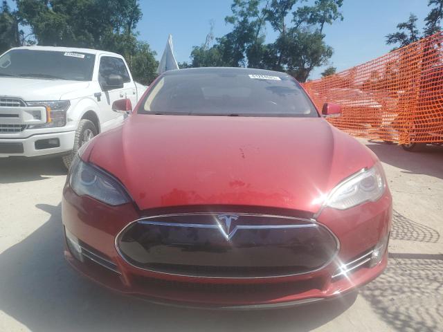 5YJSA1H19EFP27946 - 2014 TESLA MODEL S 红色 照片 5