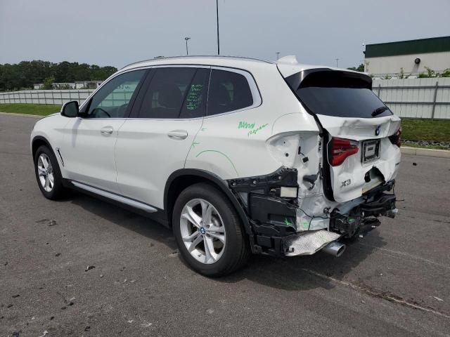 5UXTY5C0XM9G56448 - 2021 BMW X3 XDRIVE30I WHITE photo 2