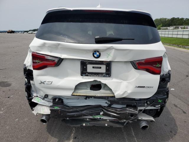 5UXTY5C0XM9G56448 - 2021 BMW X3 XDRIVE30I WHITE photo 6