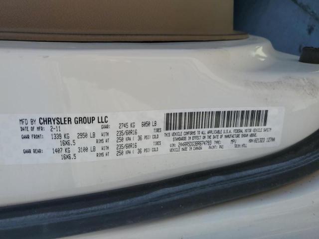 2A4RR5DG3BR674793 - 2011 CHRYSLER TOWN & COU TOURING 白色 照片 12