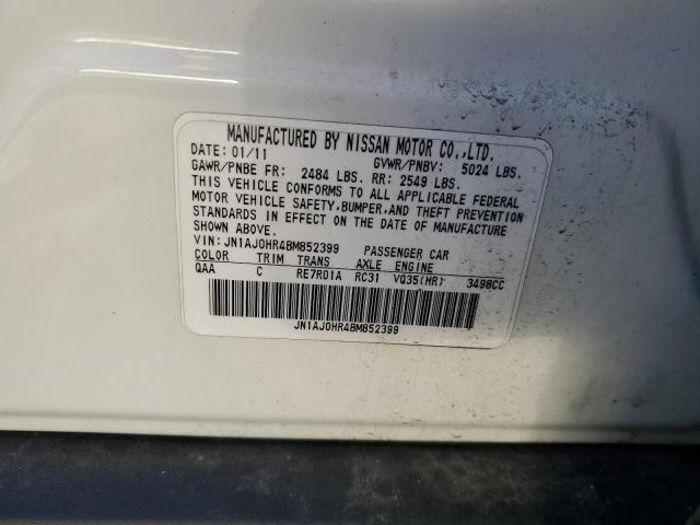 JN1AJ0HR4BM852399 - 2011 INFINITI EX35 BASE Սպիտակ լուսանկար 13