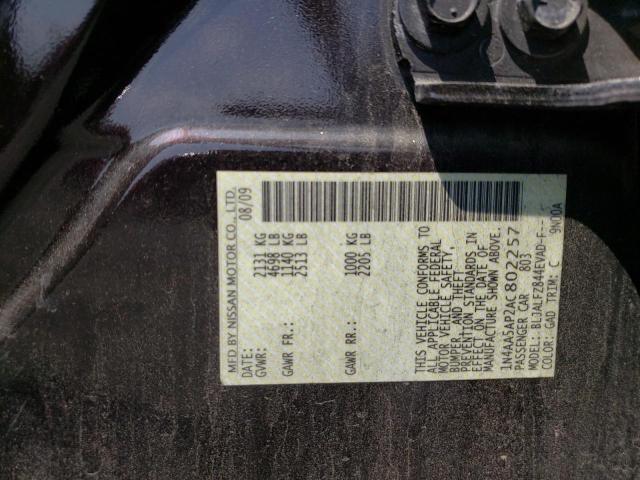 1N4AA5AP2AC802257 - 2010 NISSAN MAXIMA S PURPLE photo 12