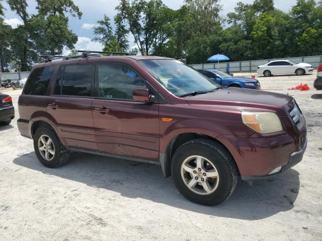 2HKYF18637H501512 - 2007 HONDA PILOT EXL MAROON photo 4